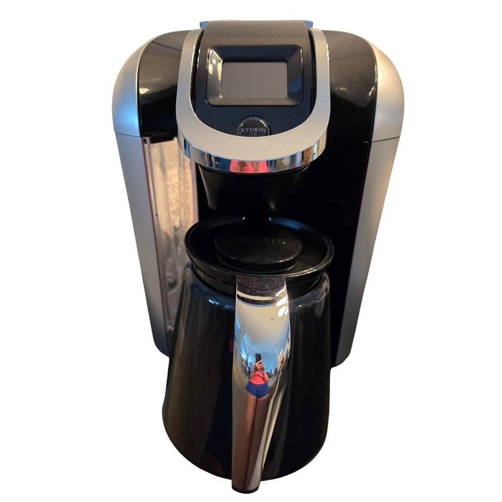 Keurig 2.0 K400 Coffee Maker Brewing System with Carafe Black Silver 10 oz Max